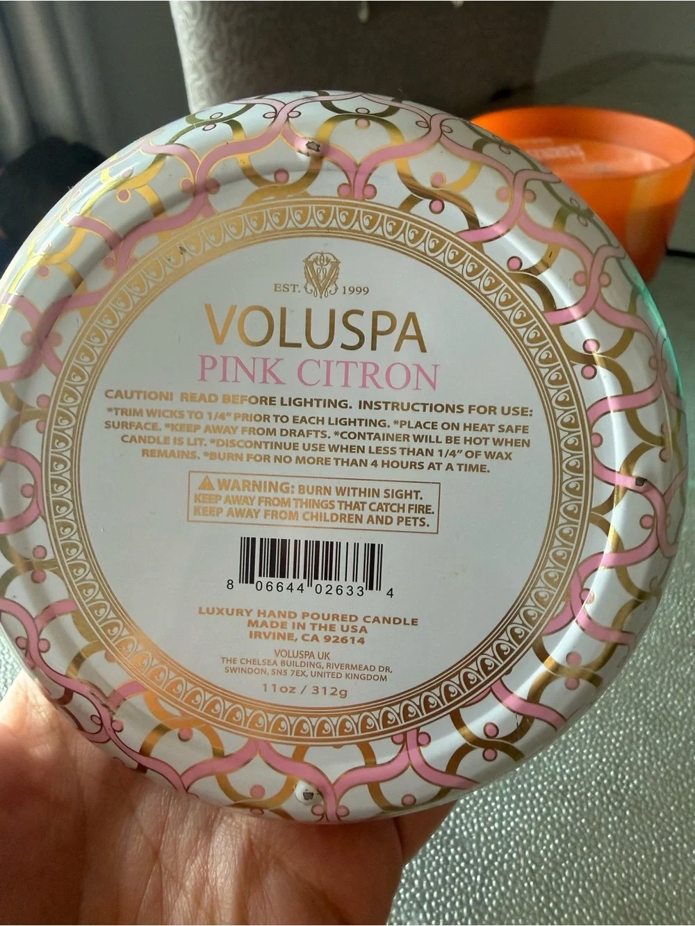 Voluspa decorative candle